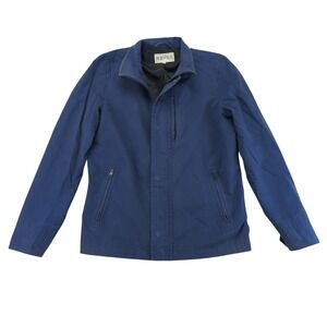REISS Harrington Jacket Men's Medium Blue Cotton Casual Jacket Full‎ Zip Pockets